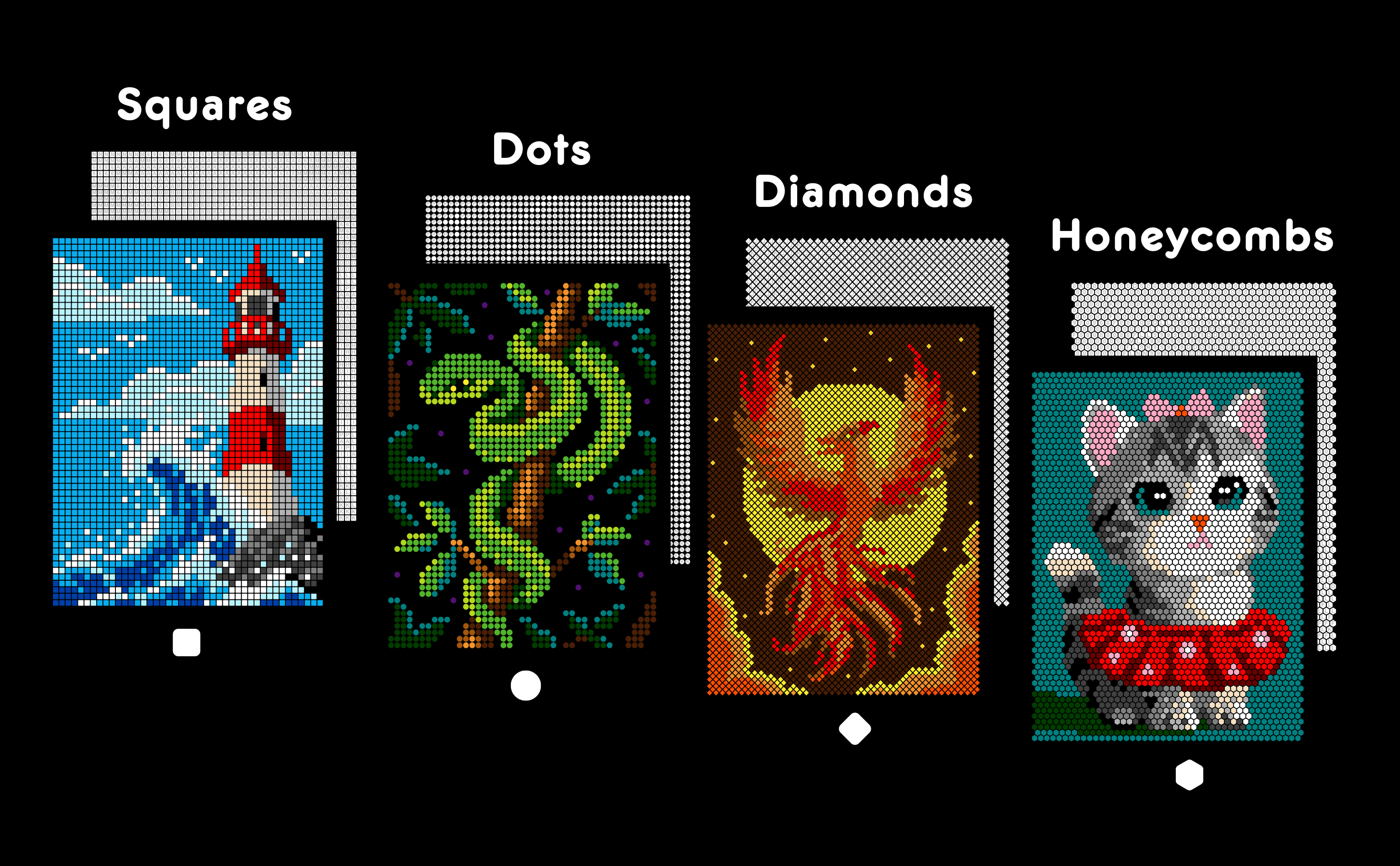 Color By Number: Guided Mysteries 2 — grid styles and guided legend